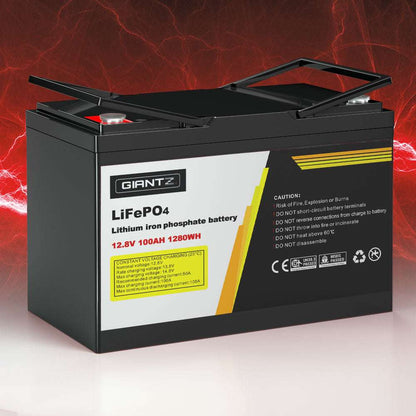 Giantz 100Ah LiFePO4 Deep Cycle Battery 12V, view 7