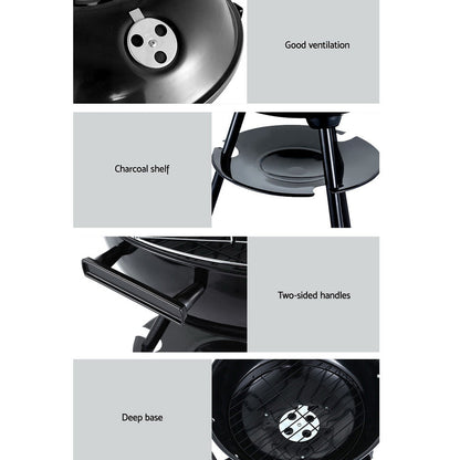 Charcoal BBQ Barrel Smoker – Grillz, view 6