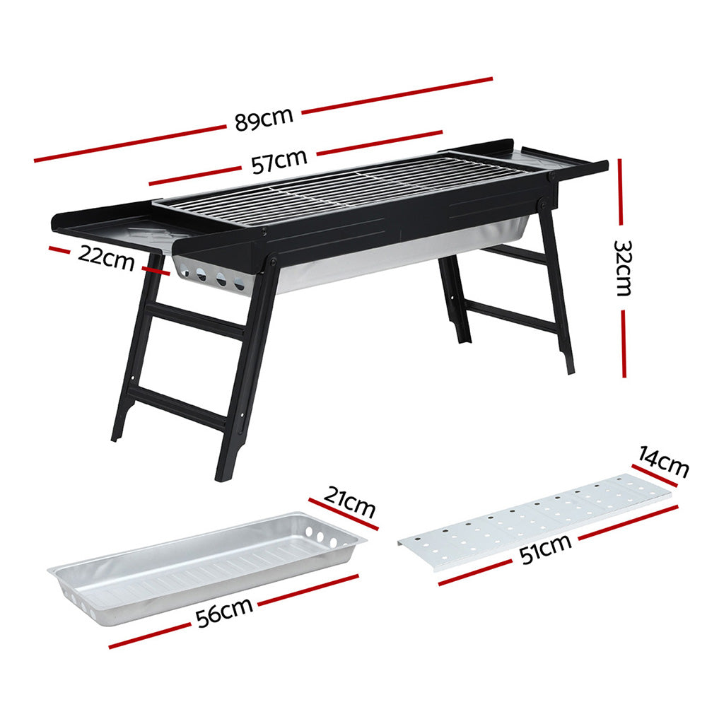 Grillz Foldable Charcoal BBQ Grill – Camping & Outdoor, view 2