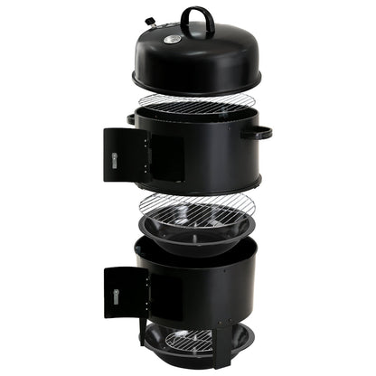 Grillz 3-in-1 Charcoal Smoker & Grill, view 3