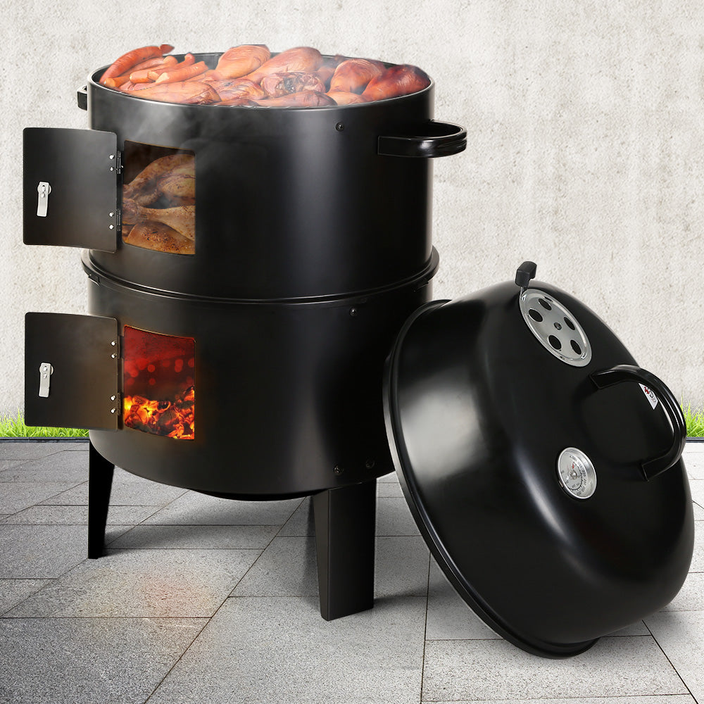 Grillz 3-in-1 Charcoal Smoker & Grill, view 8