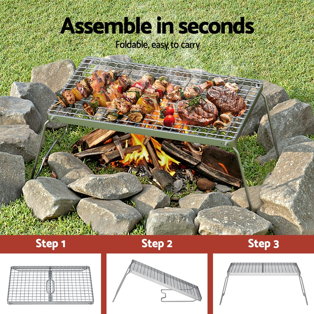 Grillz Portable Charcoal BBQ Grill – Foldable, view 4