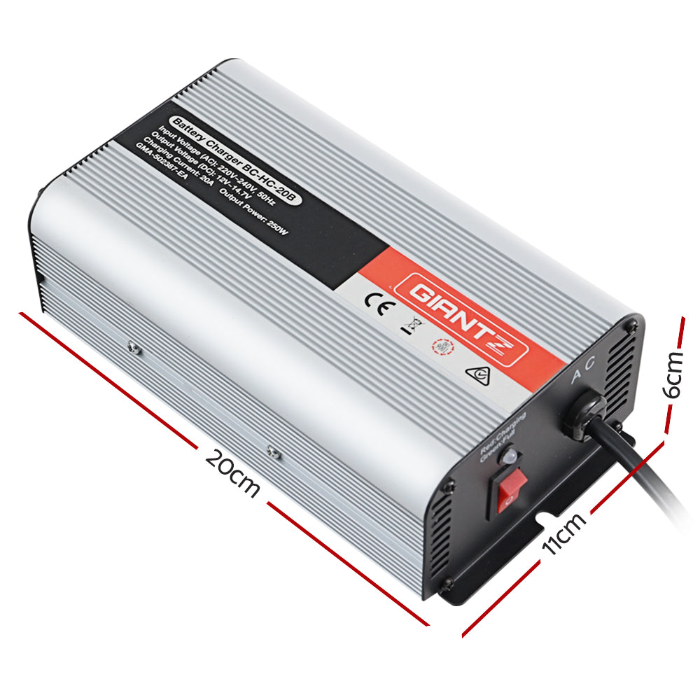 Giantz 12V 20A Automatic Battery Charger, view 2