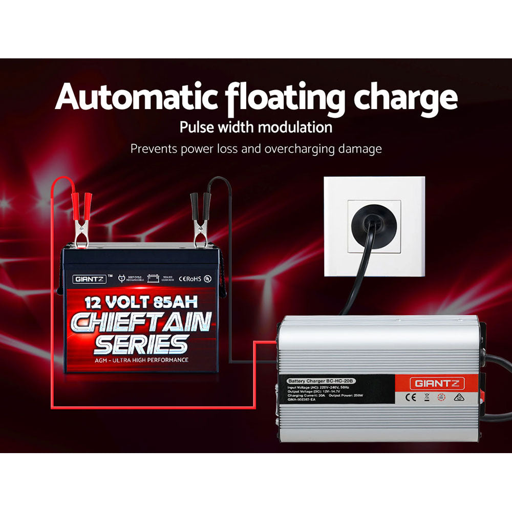 Giantz 12V 20A Automatic Battery Charger, view 7