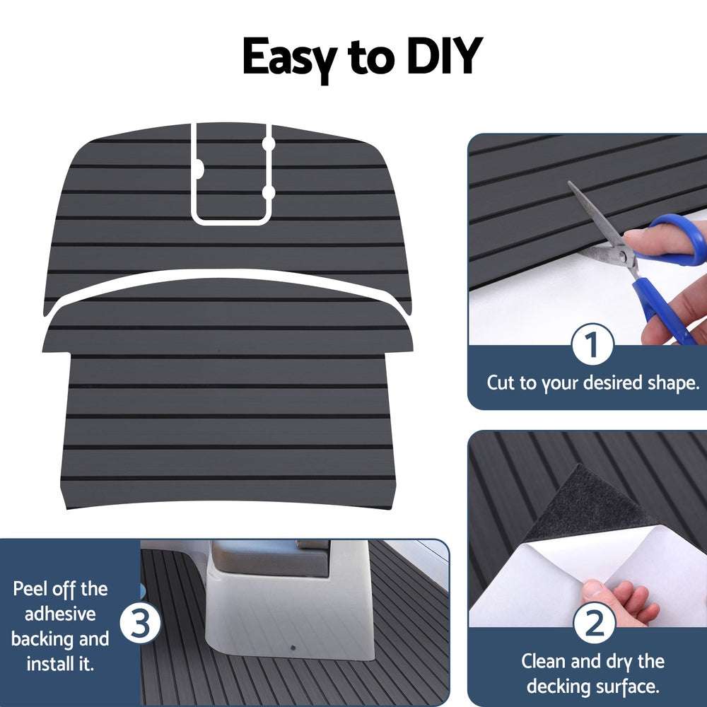 EVA Foam Boat Decking Mat 240x90cm – Dark Grey, view 6