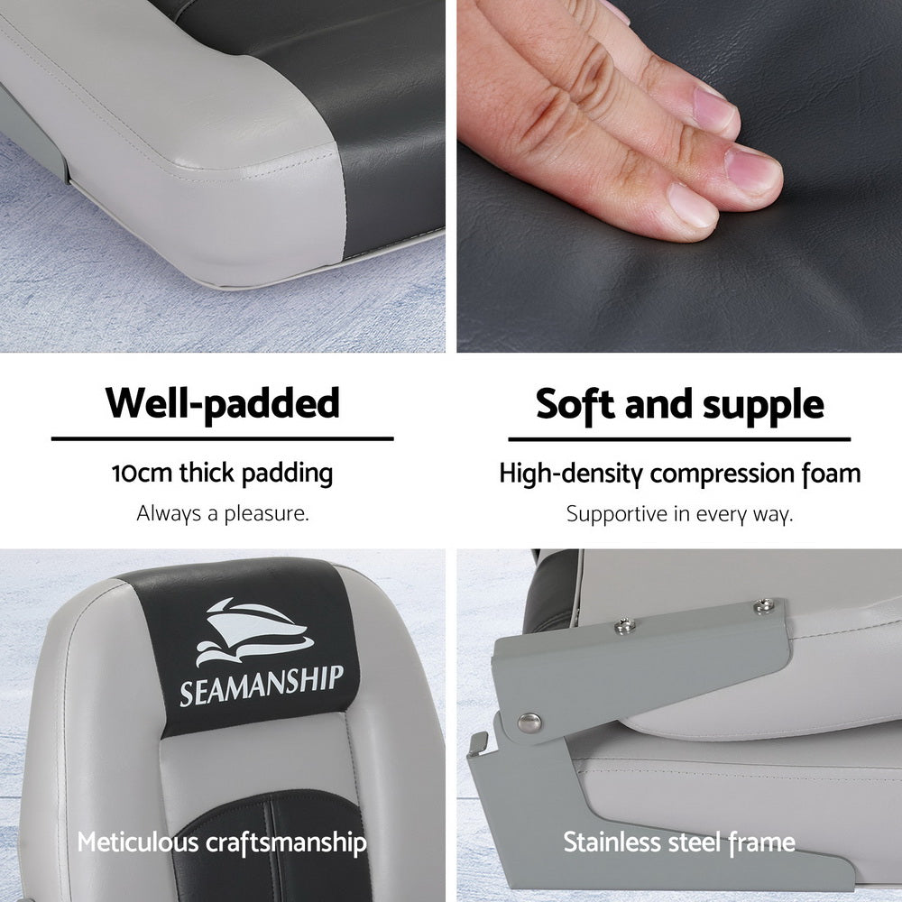 Seamanship Folding Boat Seats with Swivels – Set of 2, view 5