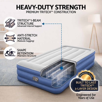 Bestway 46cm Single Airbed with Built-In Pump, view 4