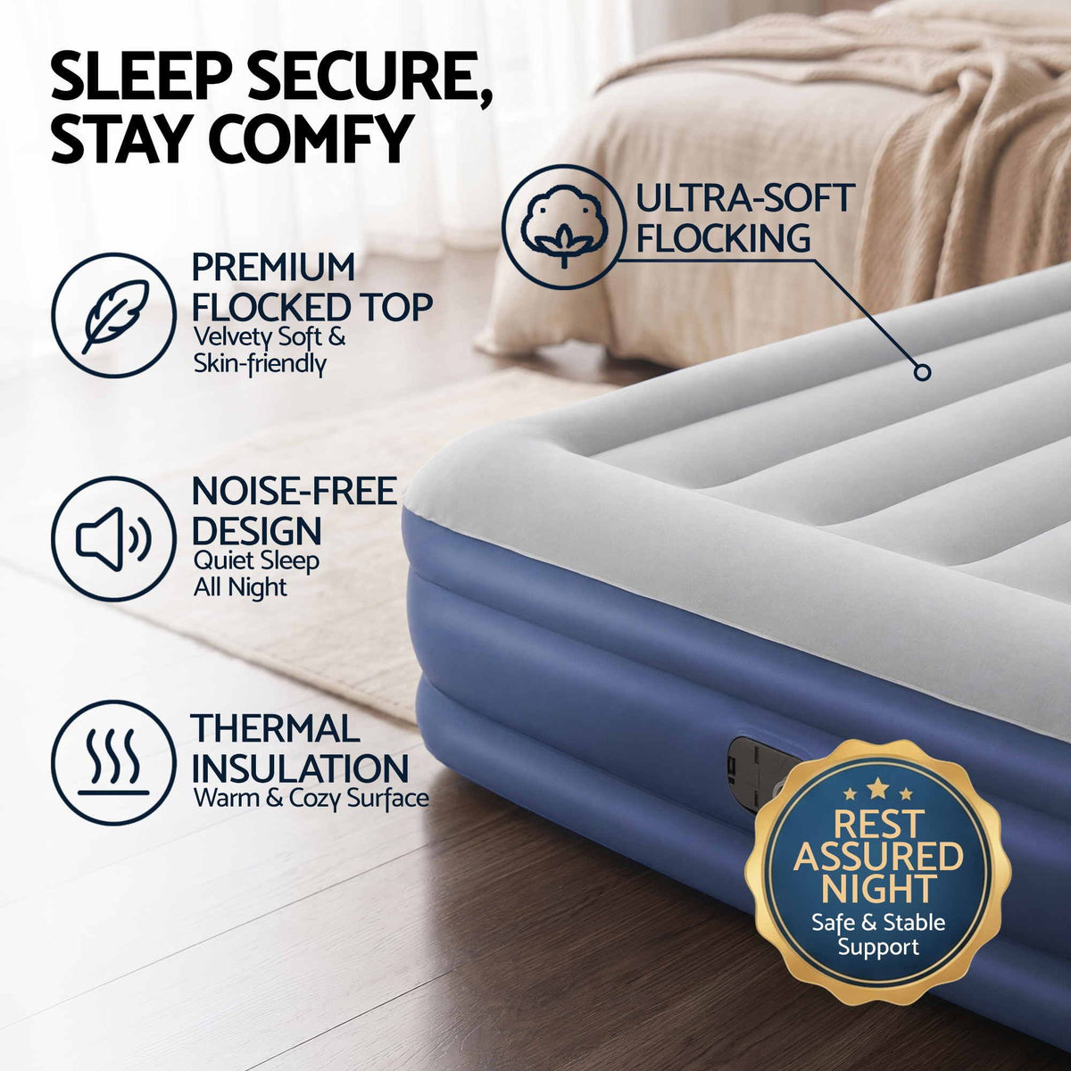 Bestway 46cm Single Airbed with Built-In Pump, view 6