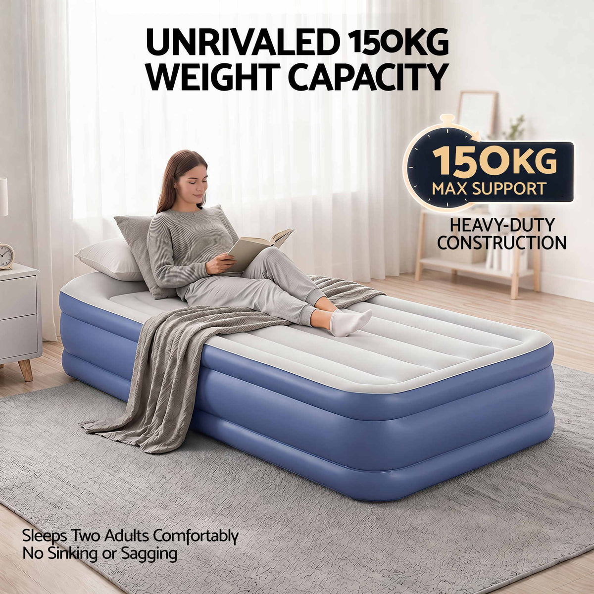 Bestway 46cm Single Airbed with Built-In Pump, view 7