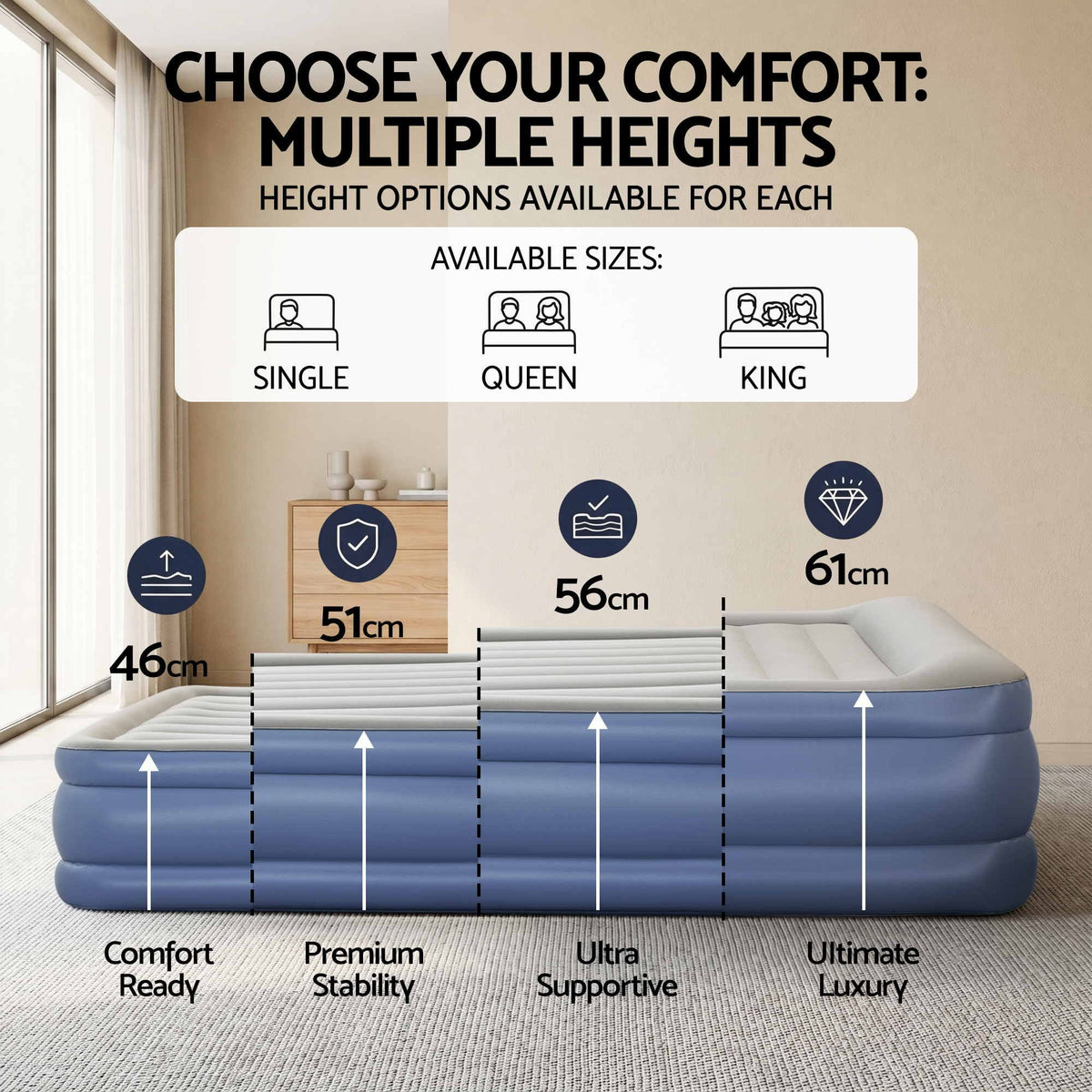 Bestway 46cm Single Airbed with Built-In Pump, view 8