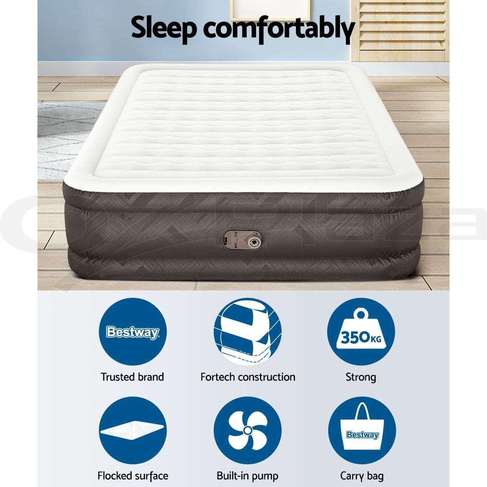 Bestway Queen Air Mattress with Built-In Pump 46cm, view 5
