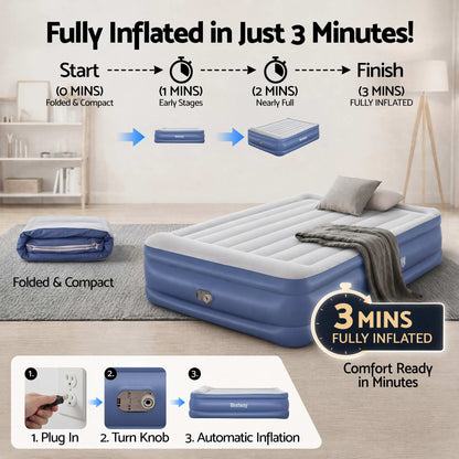 Queen Air Bed with Built-In Electric Pump, view 5