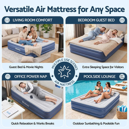 Queen Air Bed with Built-In Electric Pump, view 9