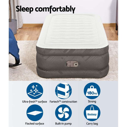 Single Air Mattress with Built-in Pump - Bestway 46cm, view 5