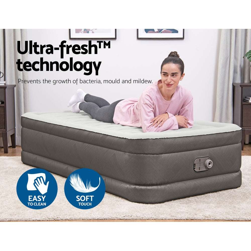Single Air Mattress with Built-in Pump - Bestway 46cm, view 7