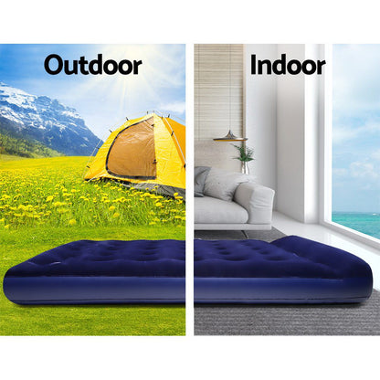 Single Air Mattress with Built-In Pump – Navy, view 4