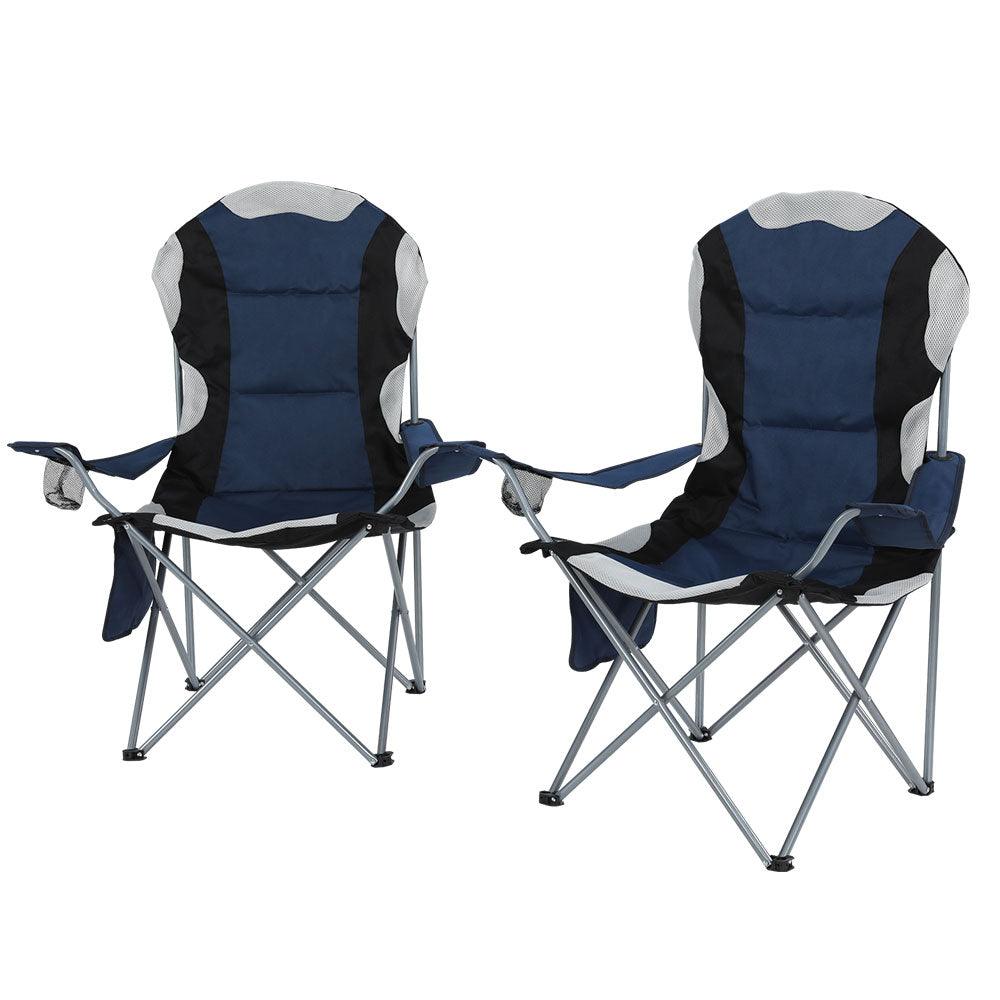 Folding Camping Chairs 2 Pack - Weisshorn Navy
