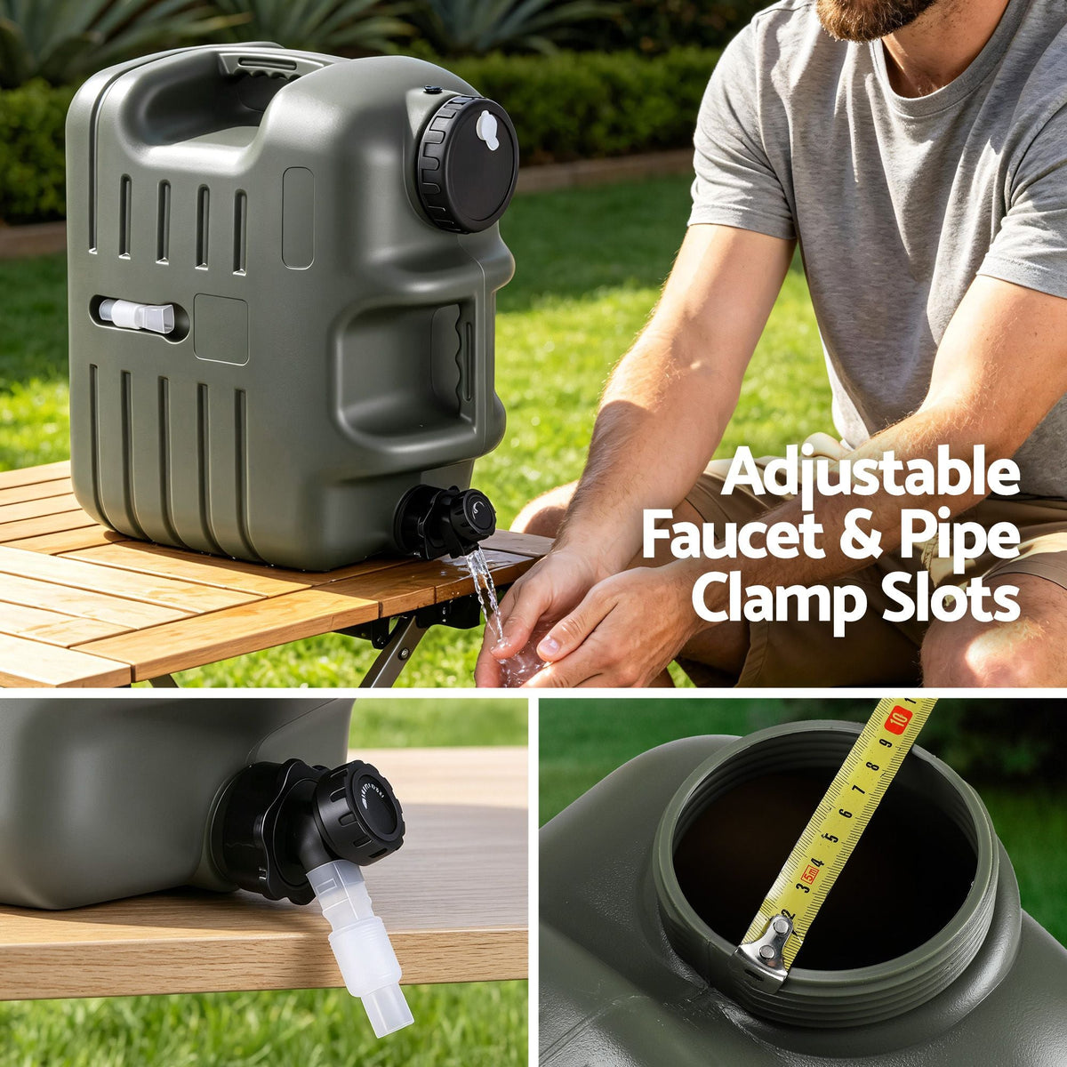 Camping Water Container 12L with Tap - Weisshorn, view 5