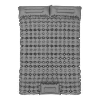 Weisshorn 9cm Double Camping Mattress with Foot Pump & Pillows, view 3