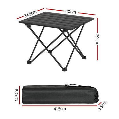 Weisshorn Roll-Up Camping Table 40cm Aluminium, view 2