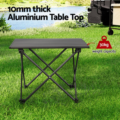 Weisshorn Roll-Up Camping Table 40cm Aluminium, view 4