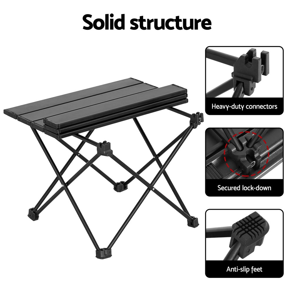 Weisshorn Roll-Up Camping Table 40cm Aluminium, view 5