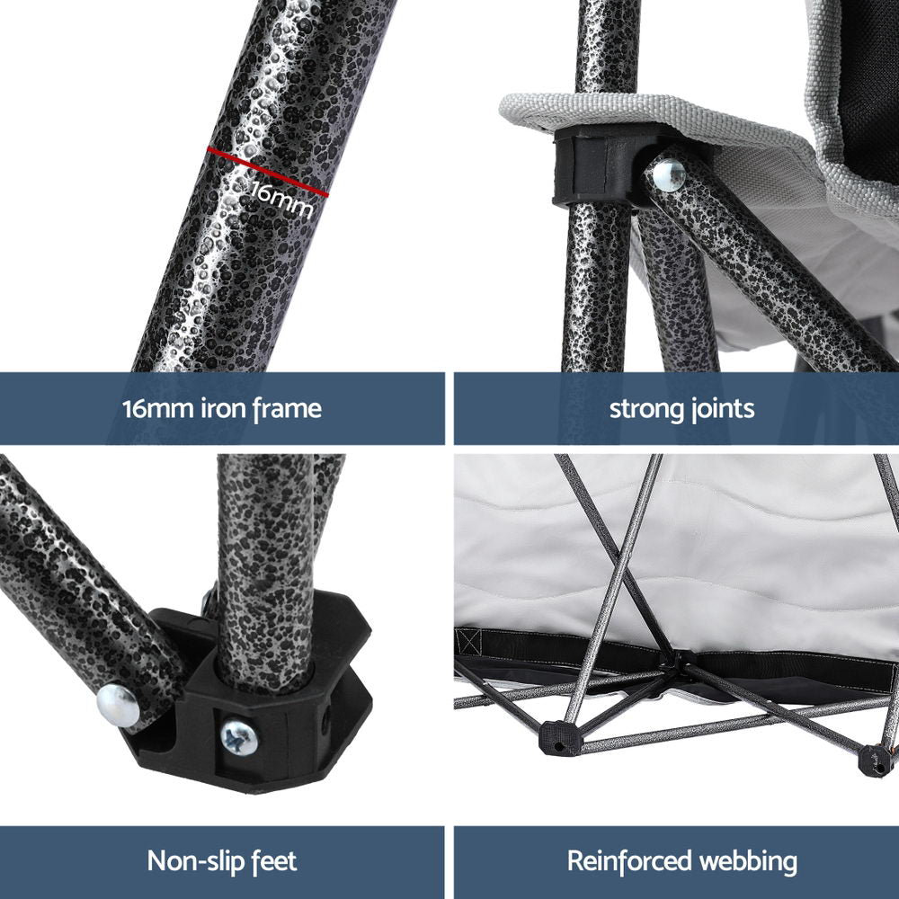 Double Moon Camping Chair – Two-Seater 240KG Folding Seat, view 5