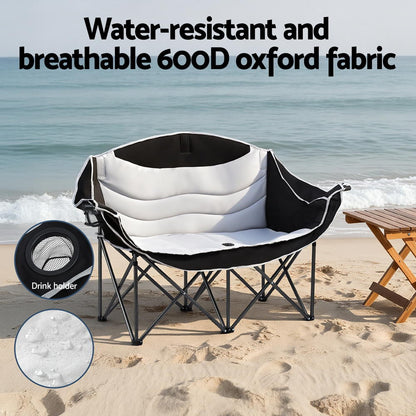 Double Moon Camping Chair – Two-Seater 240KG Folding Seat, view 6
