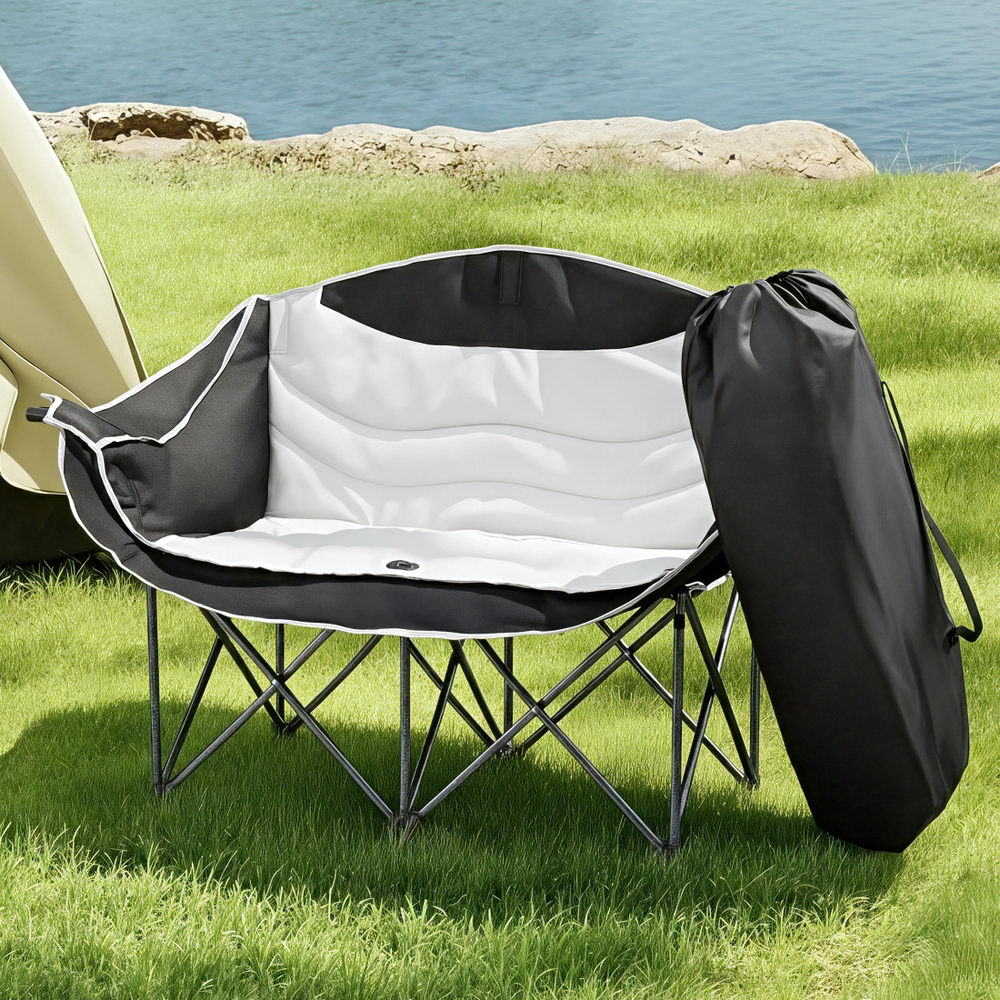 Double Moon Camping Chair – Two-Seater 240KG Folding Seat, view 7