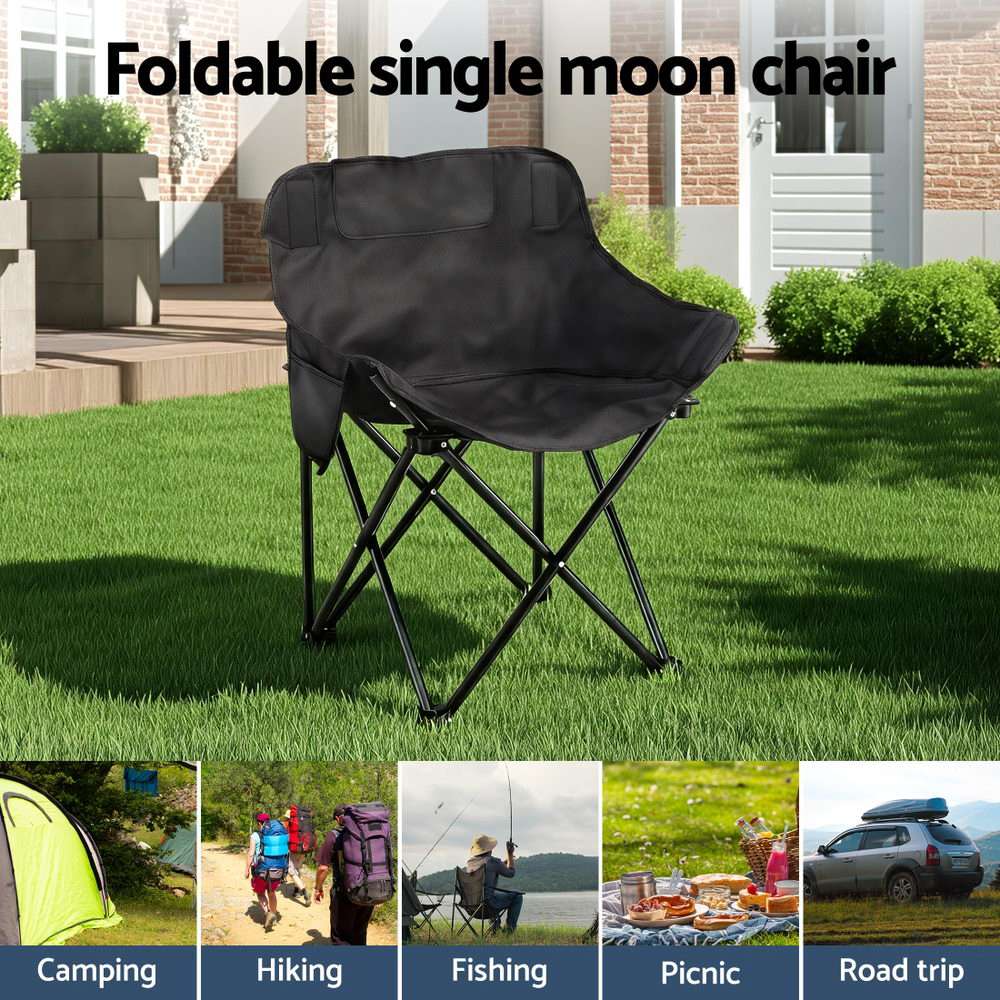 Weisshorn Folding Moon Chair – 120kg Capacity, view 4