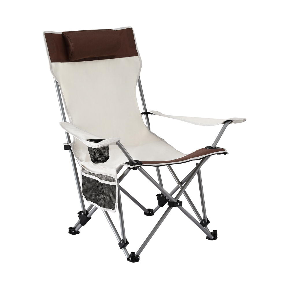 Reclining Camping Chair 2-in-1 - Weisshorn White/Brown, view 3