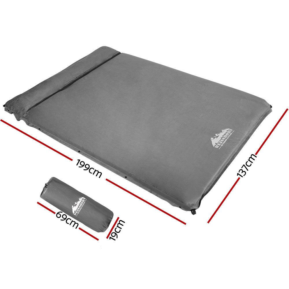 Weisshorn Double Self-Inflating Mattress 4cm - Grey, view 2