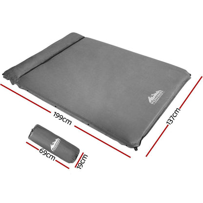 Weisshorn Double Self-Inflating Mattress 4cm - Grey, view 2
