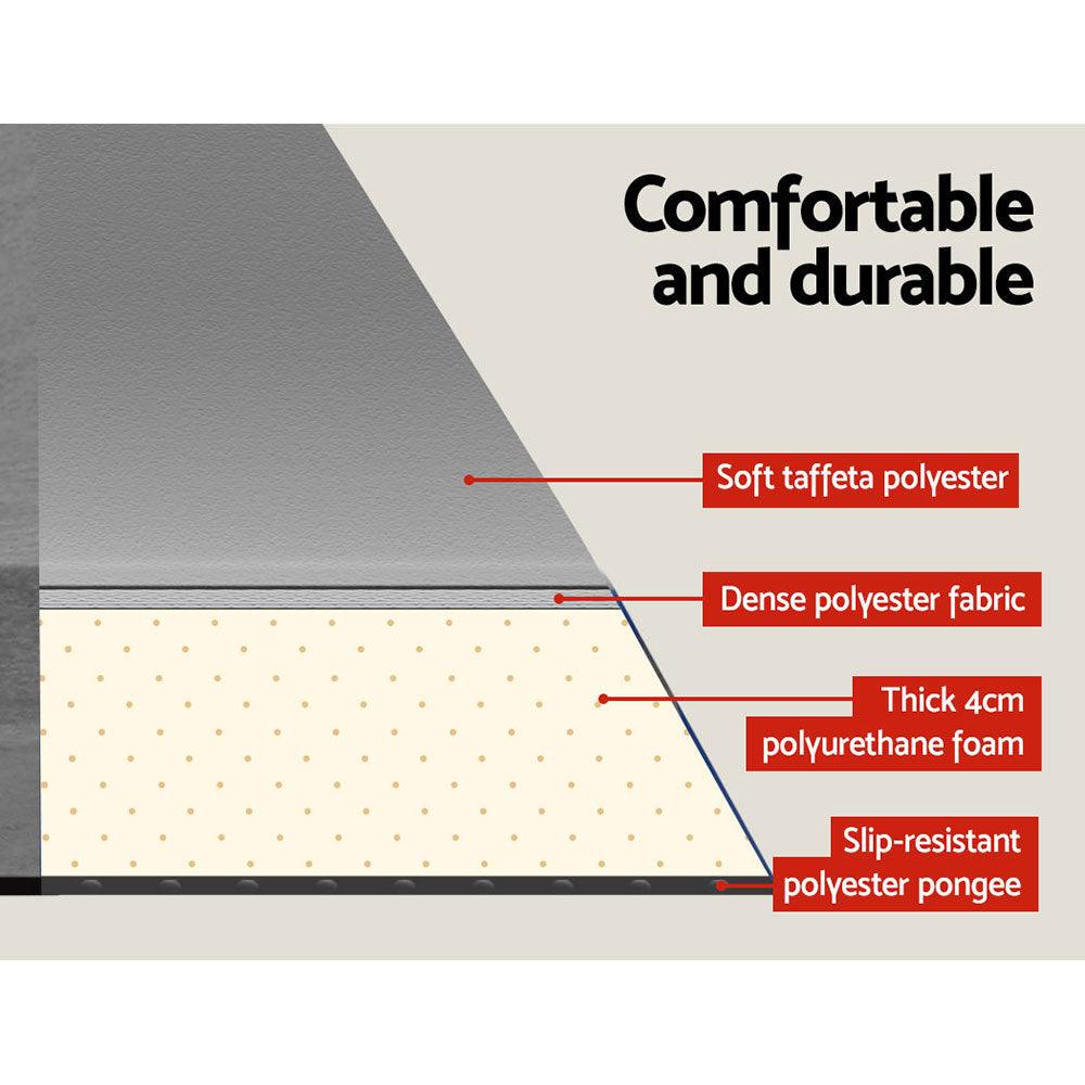 Weisshorn Double Self-Inflating Mattress 4cm - Grey, view 4