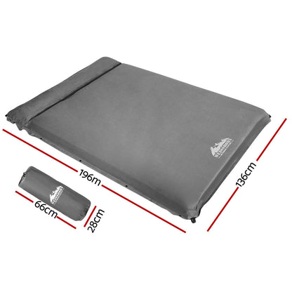 Weisshorn Double Self-Inflating Camping Mattress 10cm - Grey, view 2