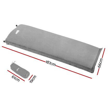 Weisshorn Single Self-Inflating Mattress 10cm - Grey, view 2