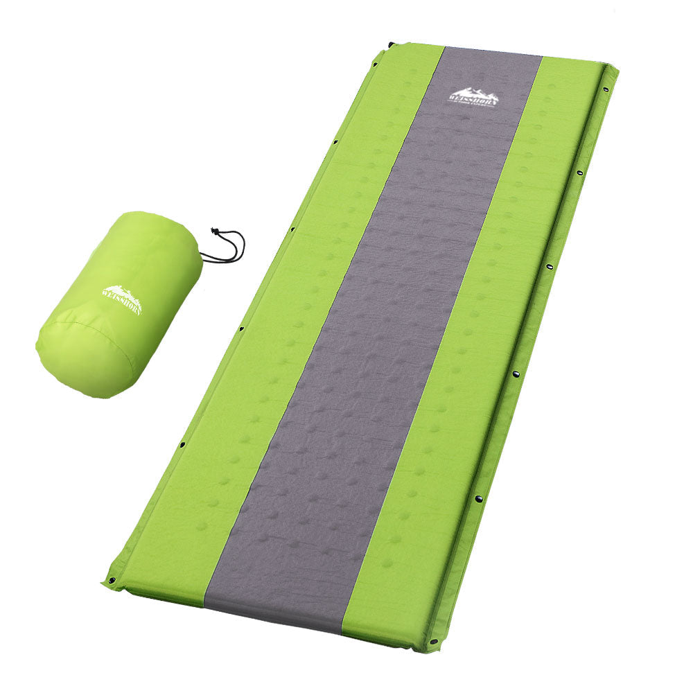 Self Inflating Camping Mat Single - Weisshorn Green