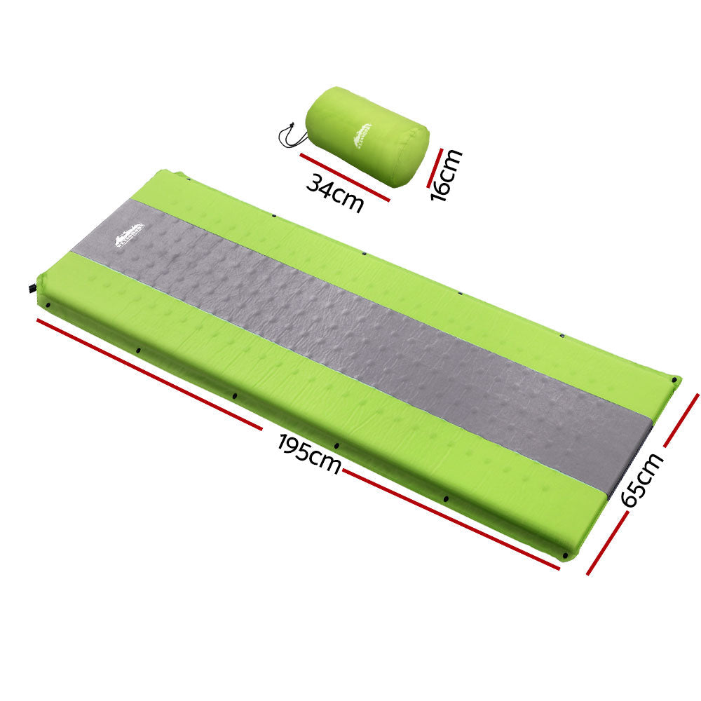 Self Inflating Camping Mat Single - Weisshorn Green, view 2