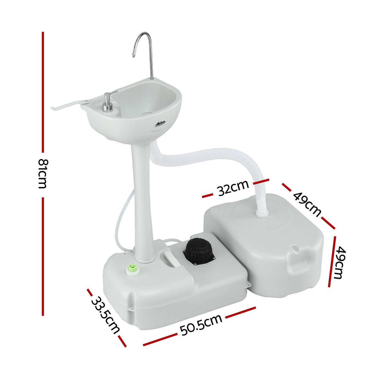 Portable Camping Hand Wash Basin 43L - Weisshorn, view 2