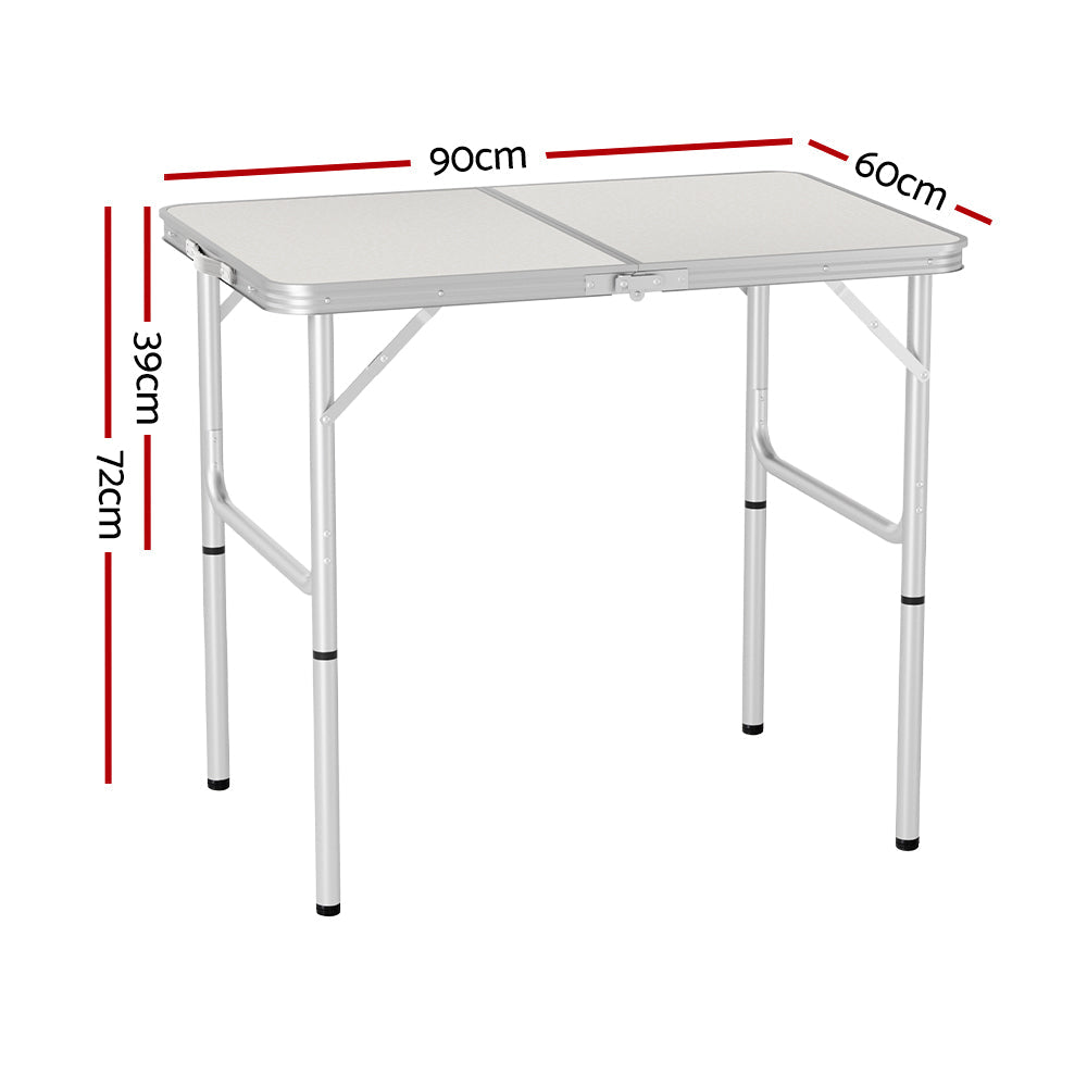 Folding Camping Table 90cm - Weisshorn Adjustable Height, view 2