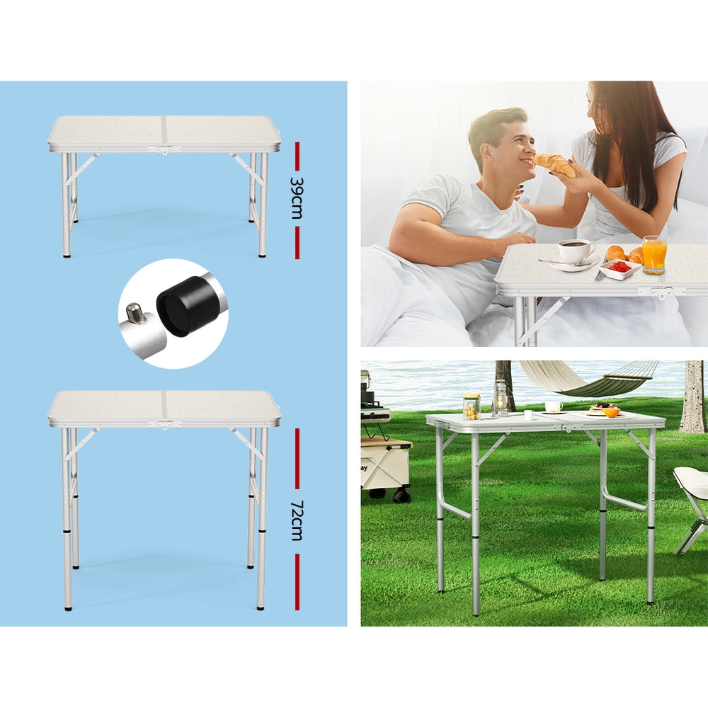 Folding Camping Table 90cm - Weisshorn Adjustable Height, view 6