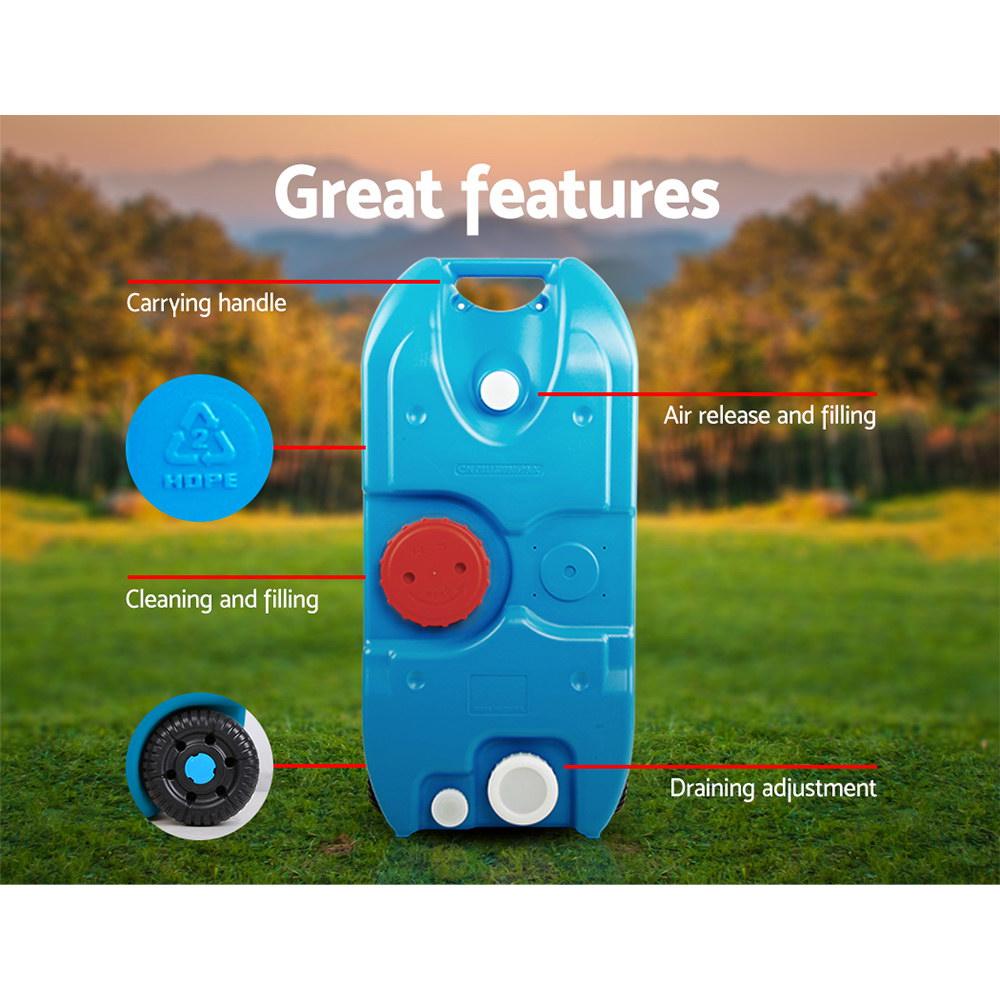 Weisshorn 40L Wheeled Portable Water Tank – Camping, view 6