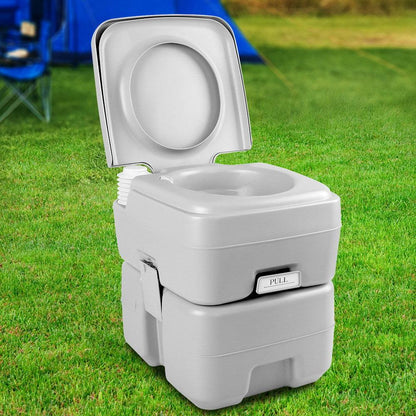 20L Portable Camping Toilet – Grey, view 7