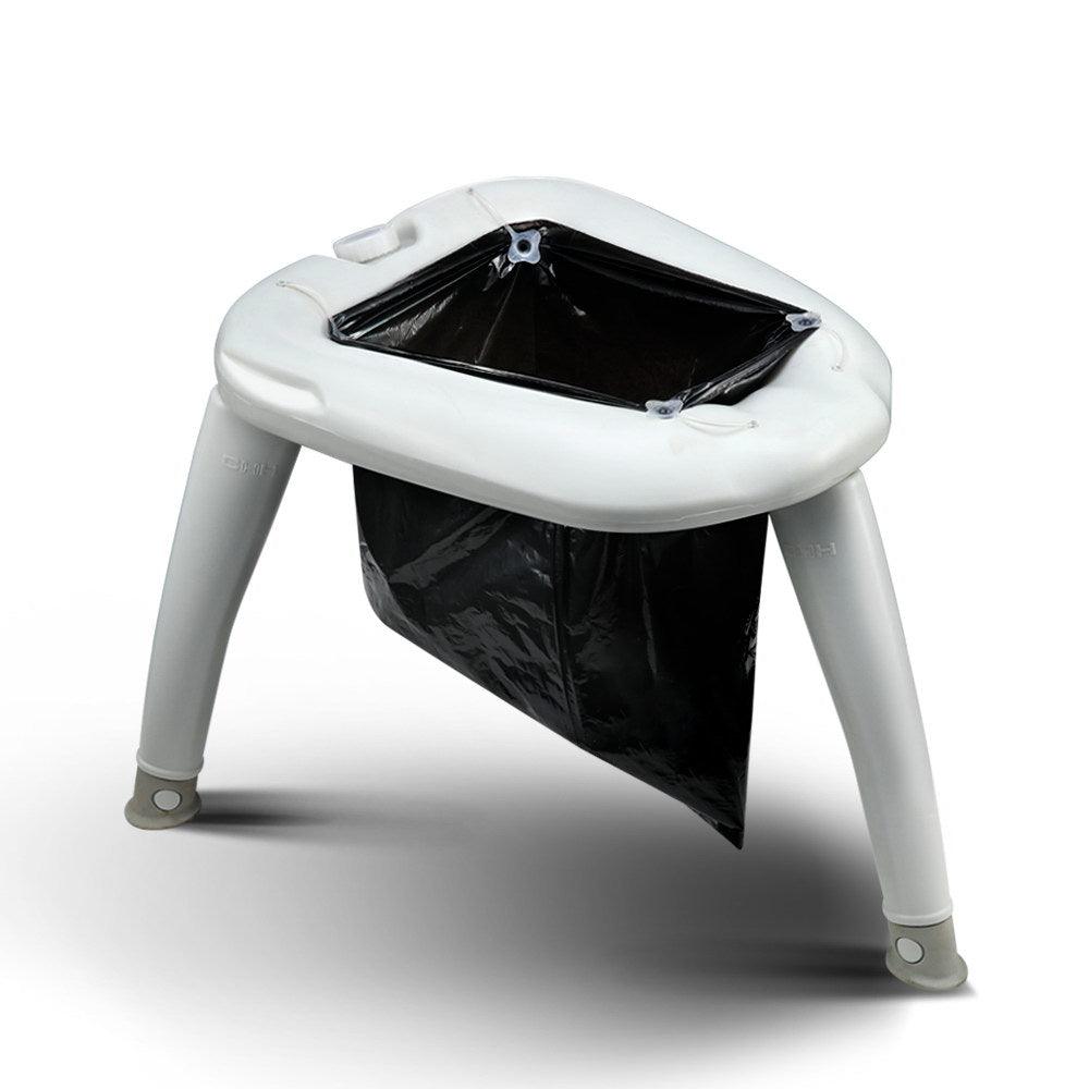 Portable Folding Camping Toilet - White