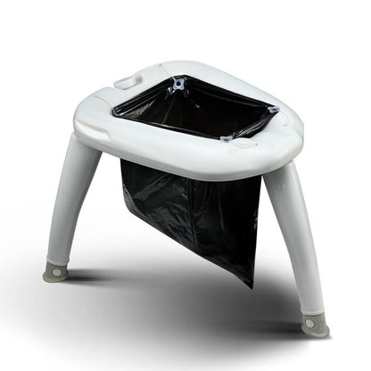 Portable Folding Camping Toilet - White