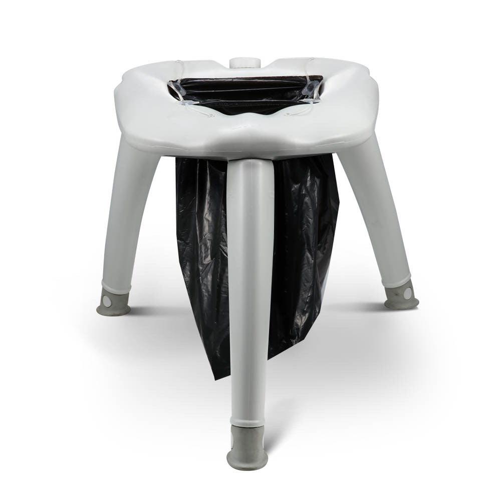 Portable Folding Camping Toilet - White, view 3