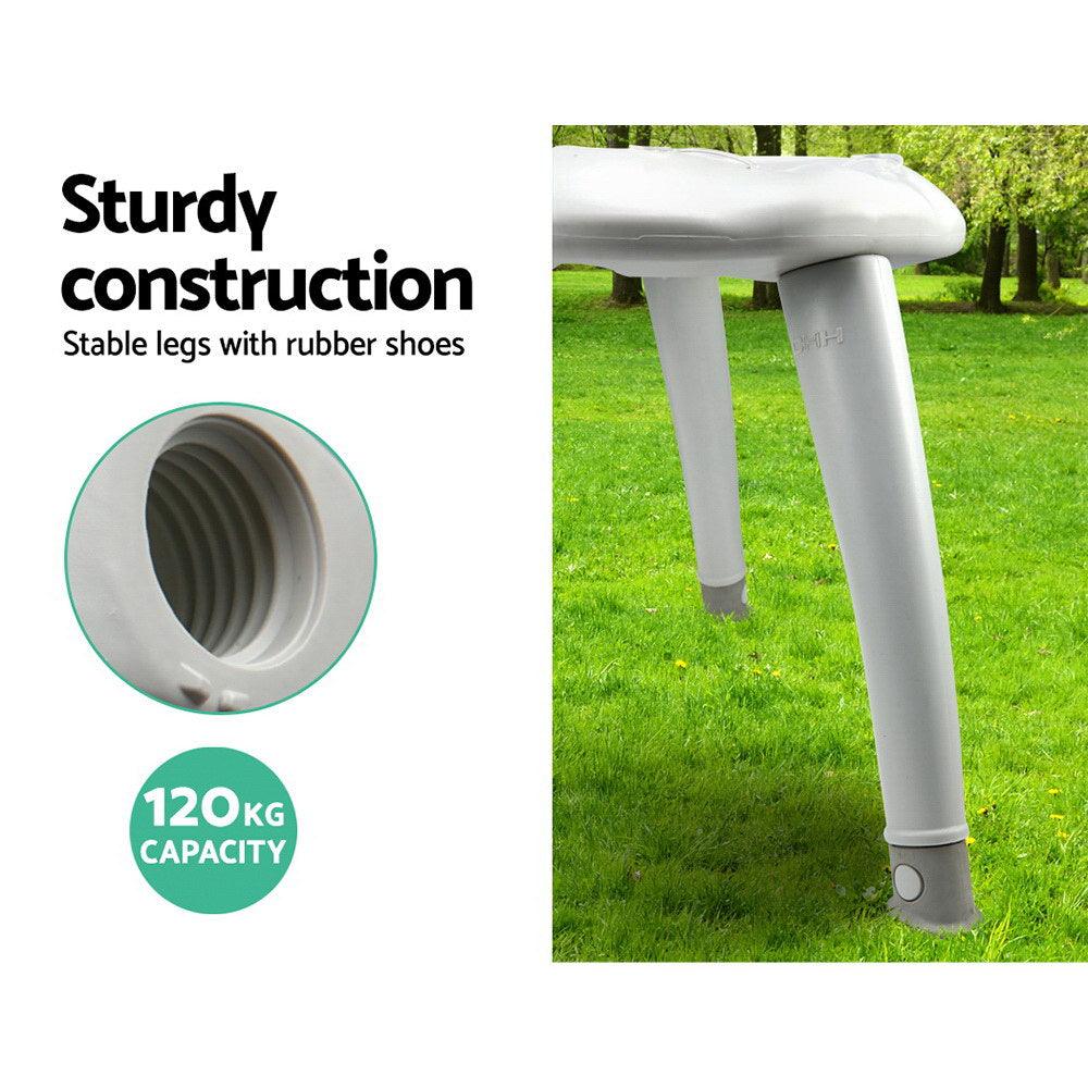 Portable Folding Camping Toilet - White, view 5