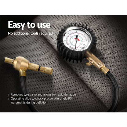 Rapid Tyre Deflator with Pressure Gauge - Giantz, view 4