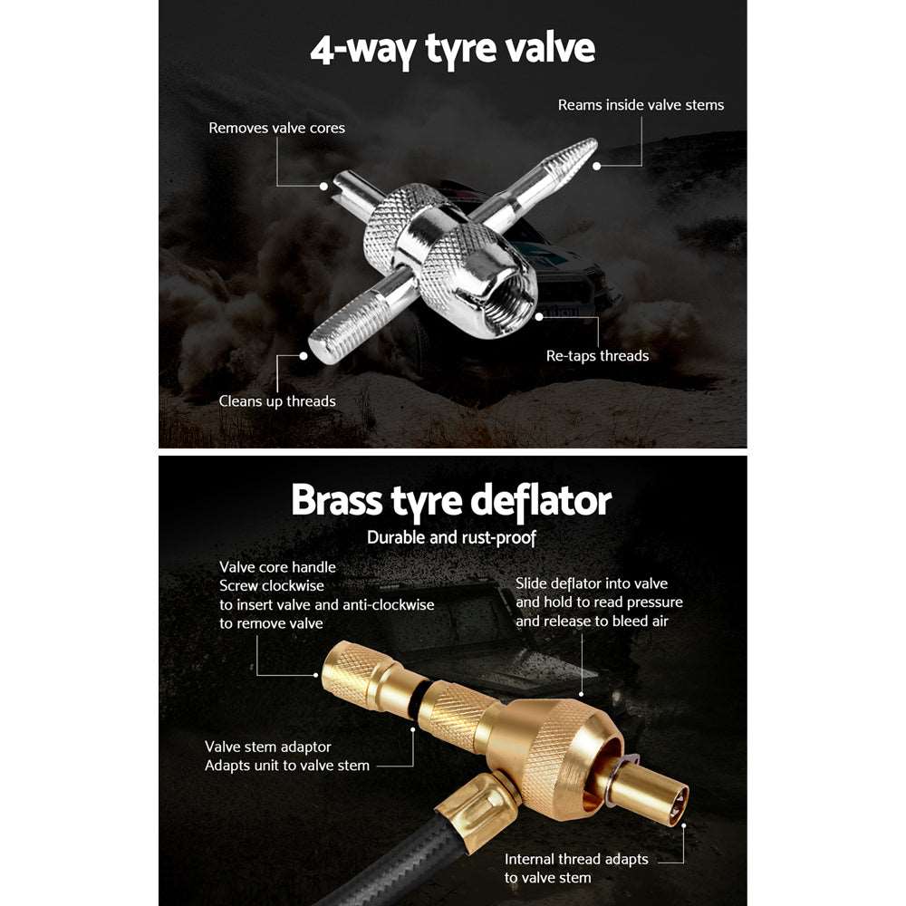 Rapid Tyre Deflator with Pressure Gauge - Giantz, view 6