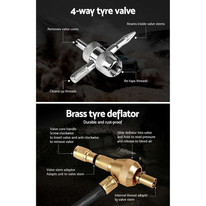 Rapid Tyre Deflator with Pressure Gauge - Giantz, view 6